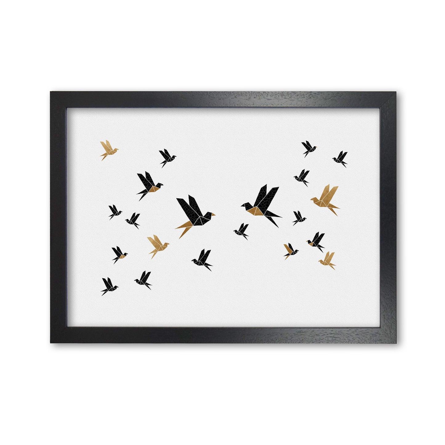 Origami Birds Collage III Art Print by Orara Studio A1 Black Frame