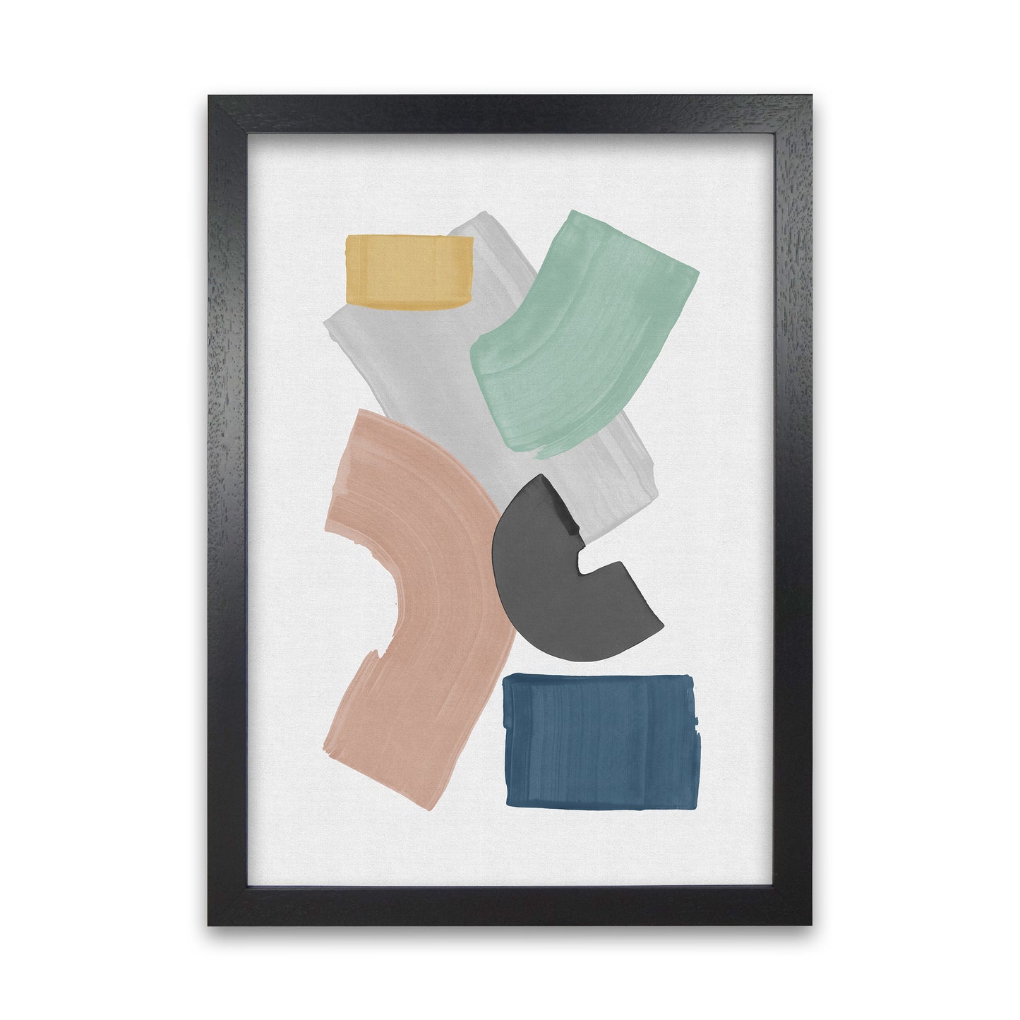 Pastel Paint Blocks Art Print by Orara Studio A4 Black Frame