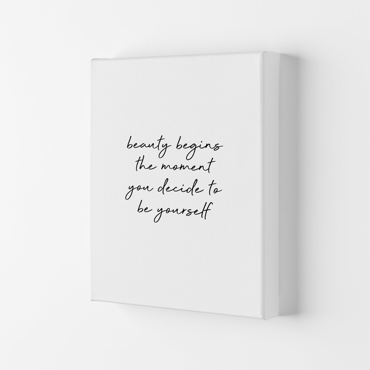 Beauty Begins Quote Print By Orara Studio Canvas