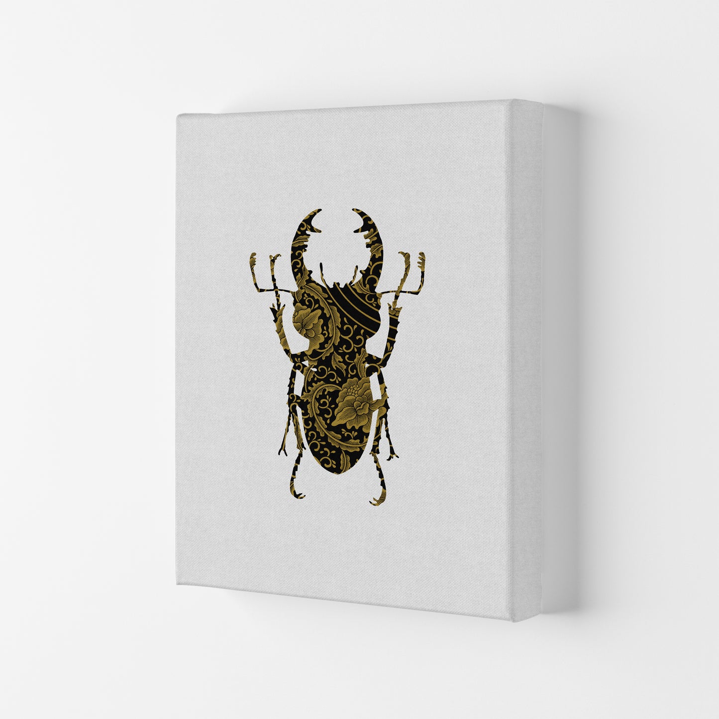 Black And Gold Beetle II Print By Orara Studio Animal Art Print Canvas