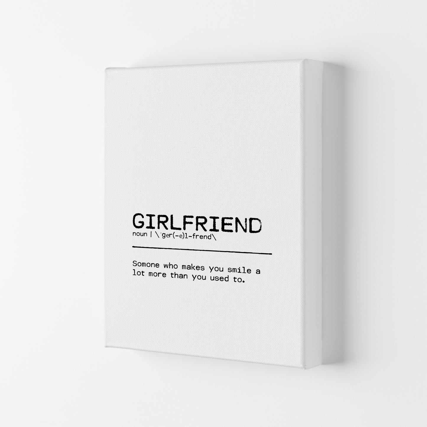 Girlfriend Smile Definition Quote Print By Orara Studio Canvas