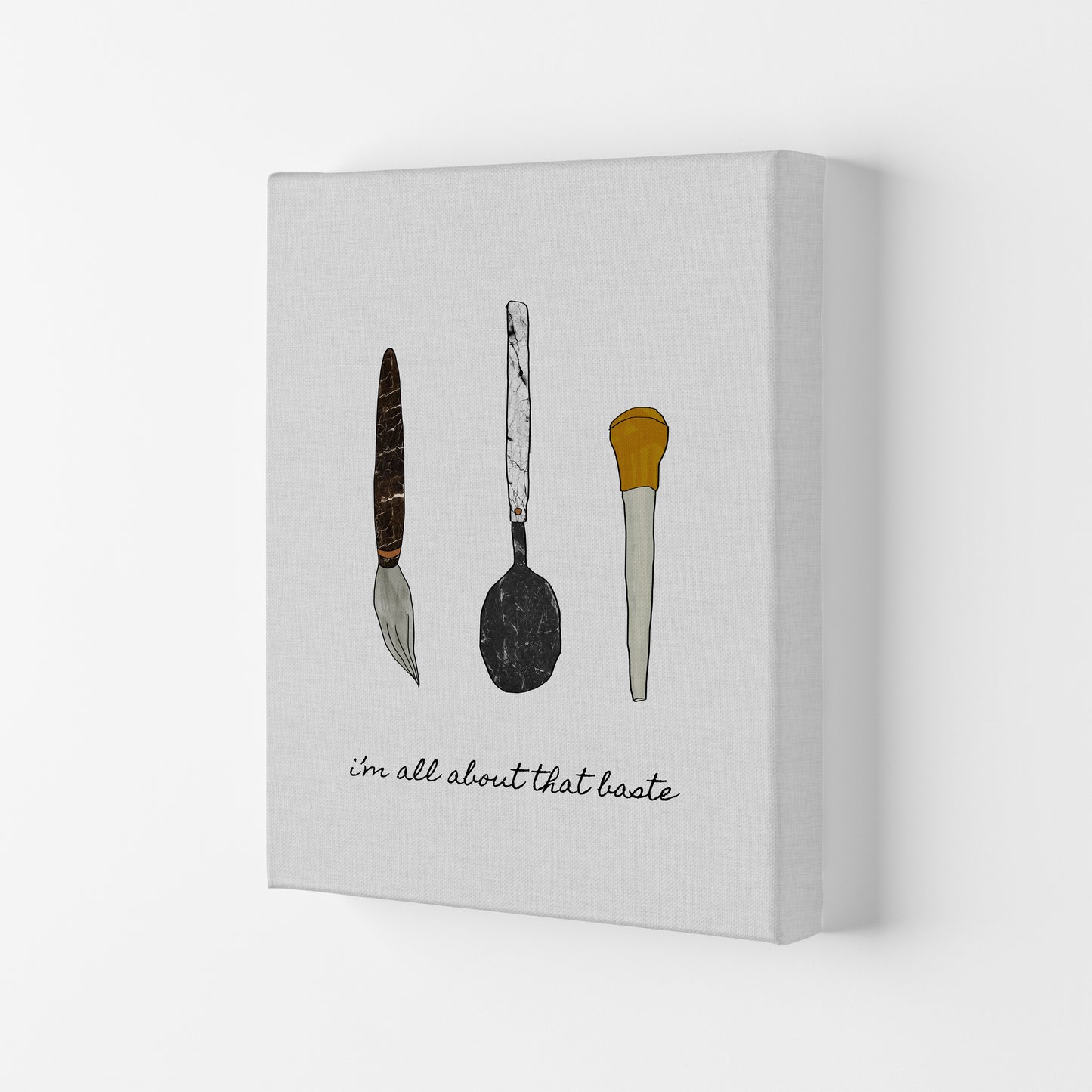I'm All About The Baste Print By Orara Studio, Framed Kitchen Wall Art Canvas