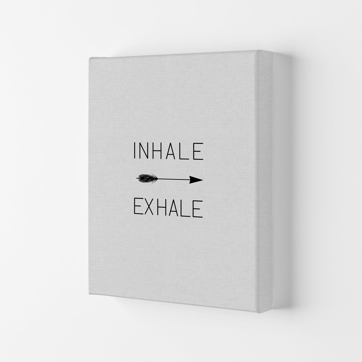 Inhale Exhale Arrow Quote Print By Orara Studio Canvas