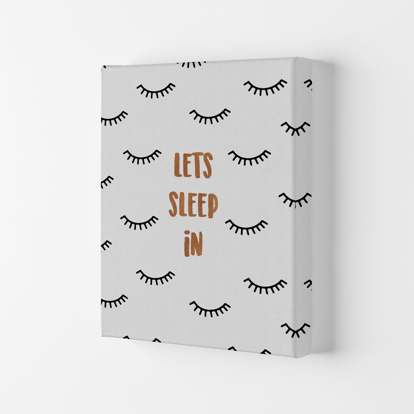 Let's Sleep In Bedroom Quote Print By Orara Studio Canvas