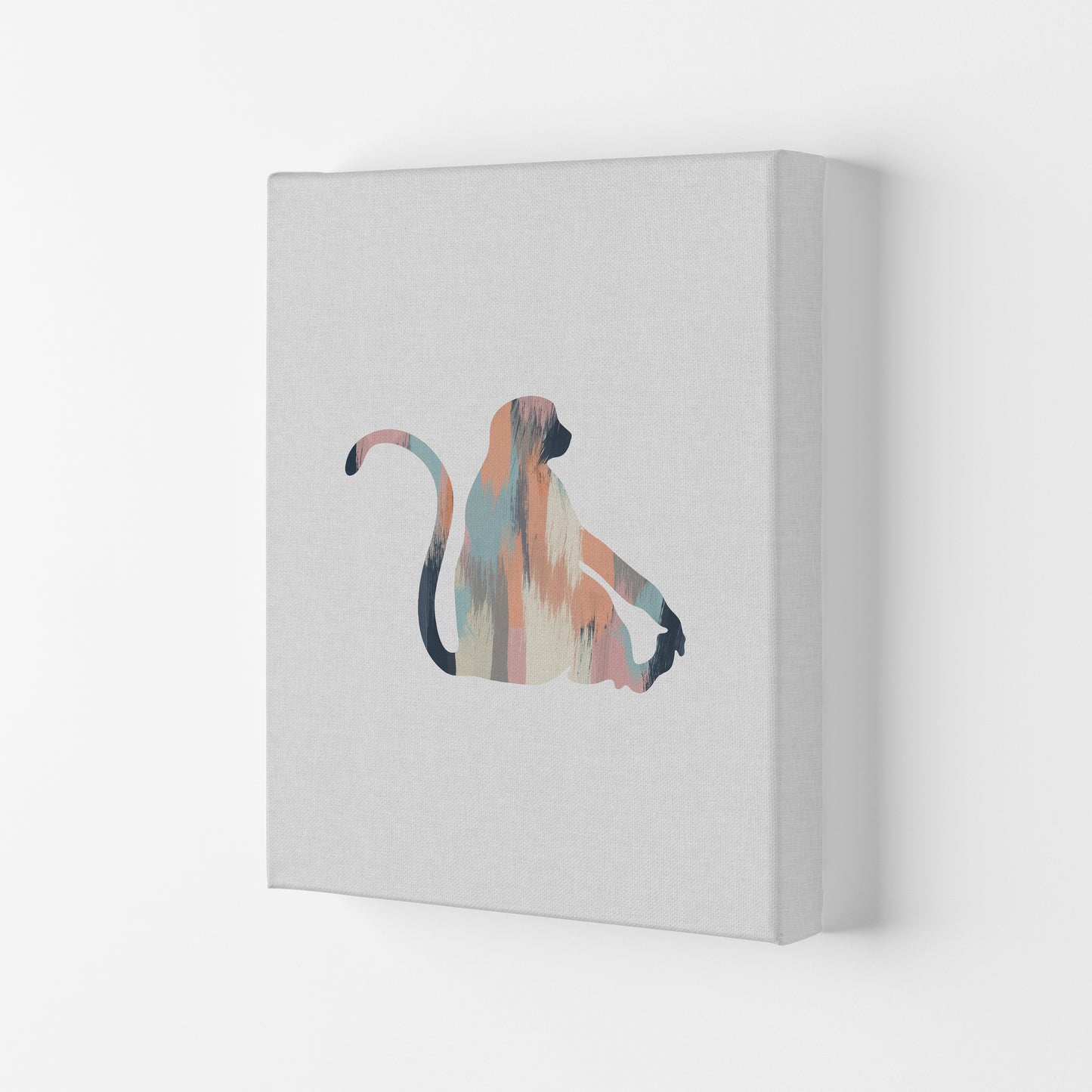 Pastel Monkey Print By Orara Studio Animal Art Print Canvas