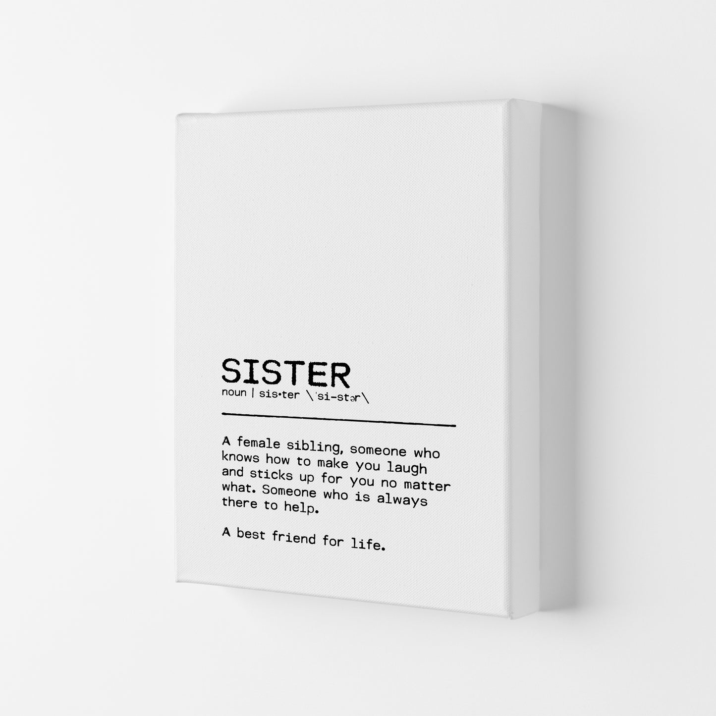 Sister Best Friend Definition Quote Print By Orara Studio Canvas
