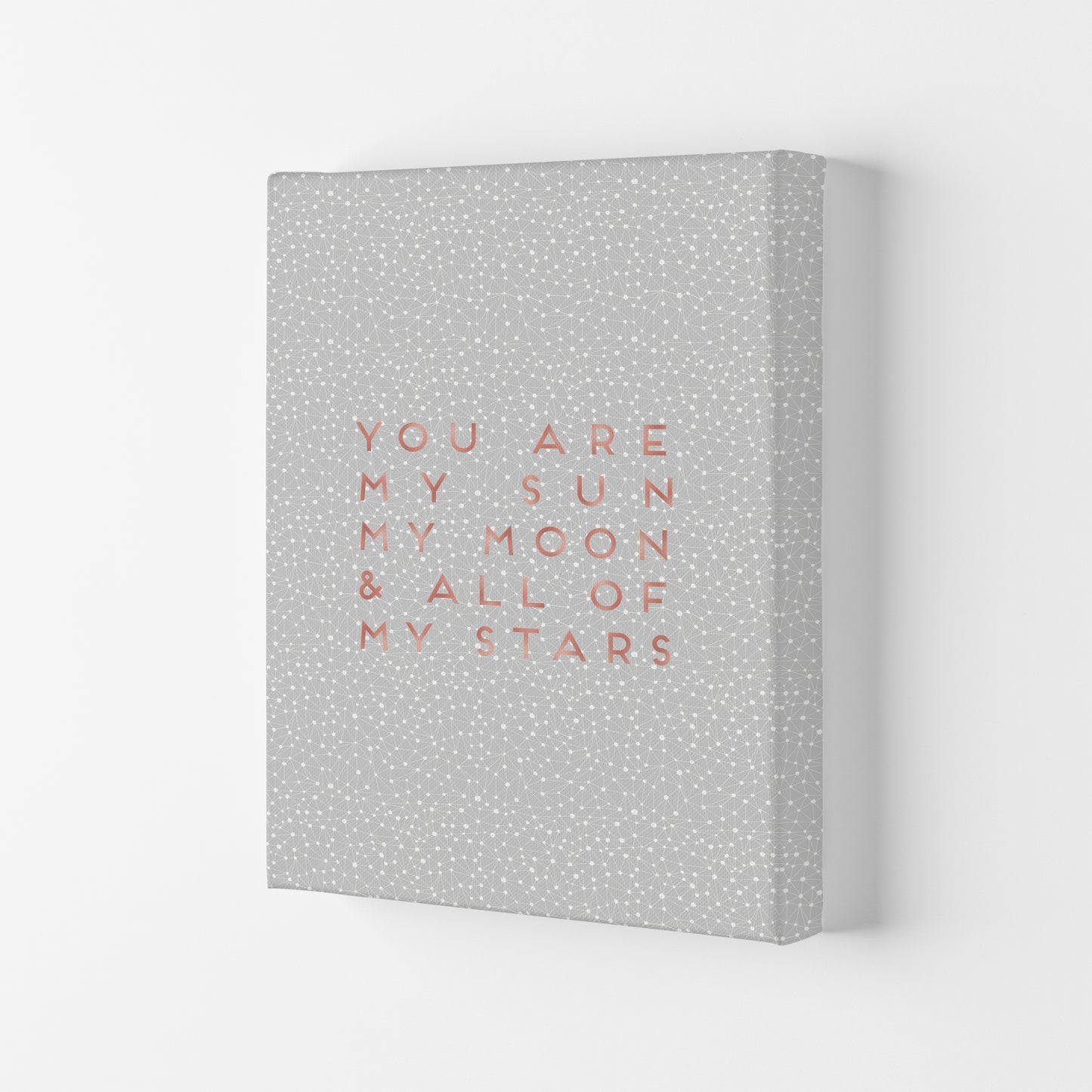 Sun, Moon & Stars Love Quote Print By Orara Studio Canvas