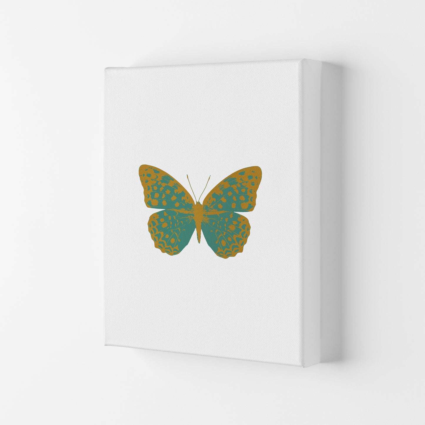 Teal Butterfly Print By Orara Studio Animal Art Print Canvas