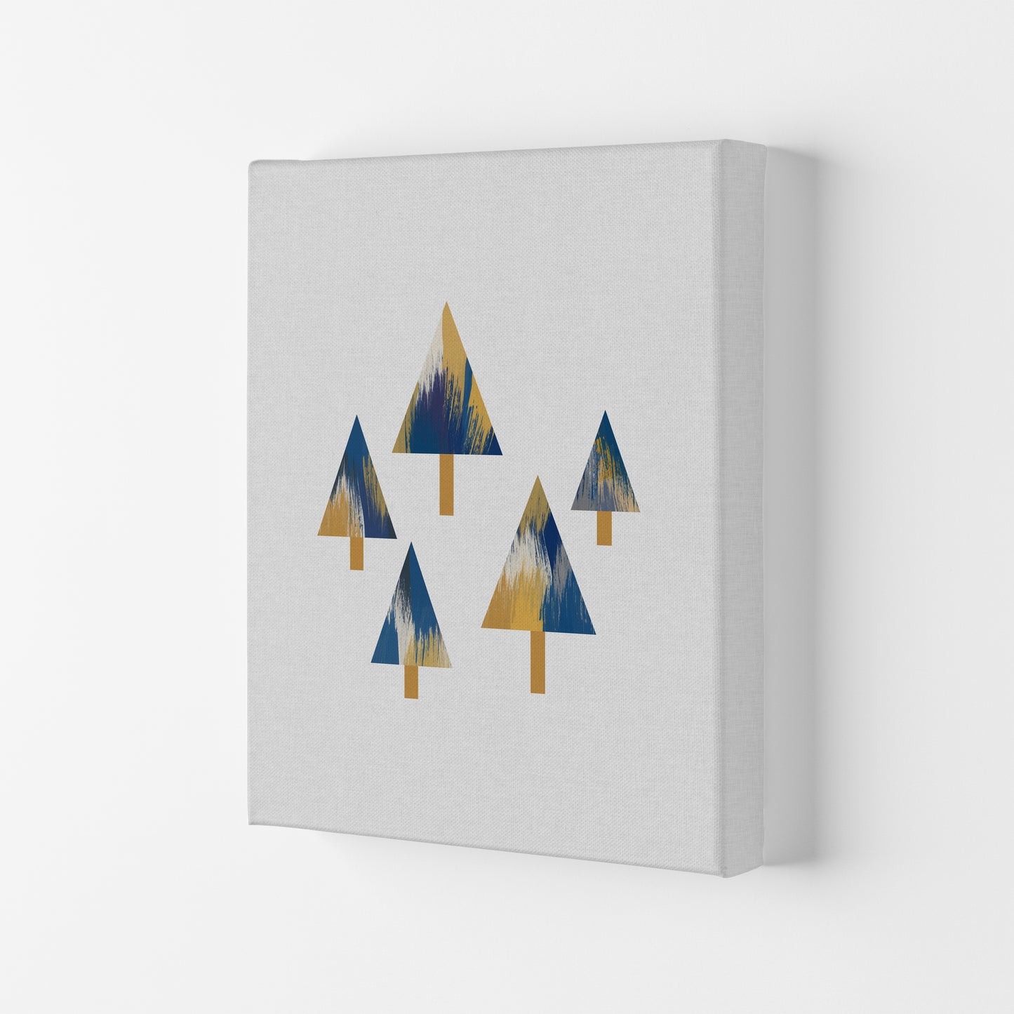 Trees Blue & Yellow Print By Orara Studio Canvas