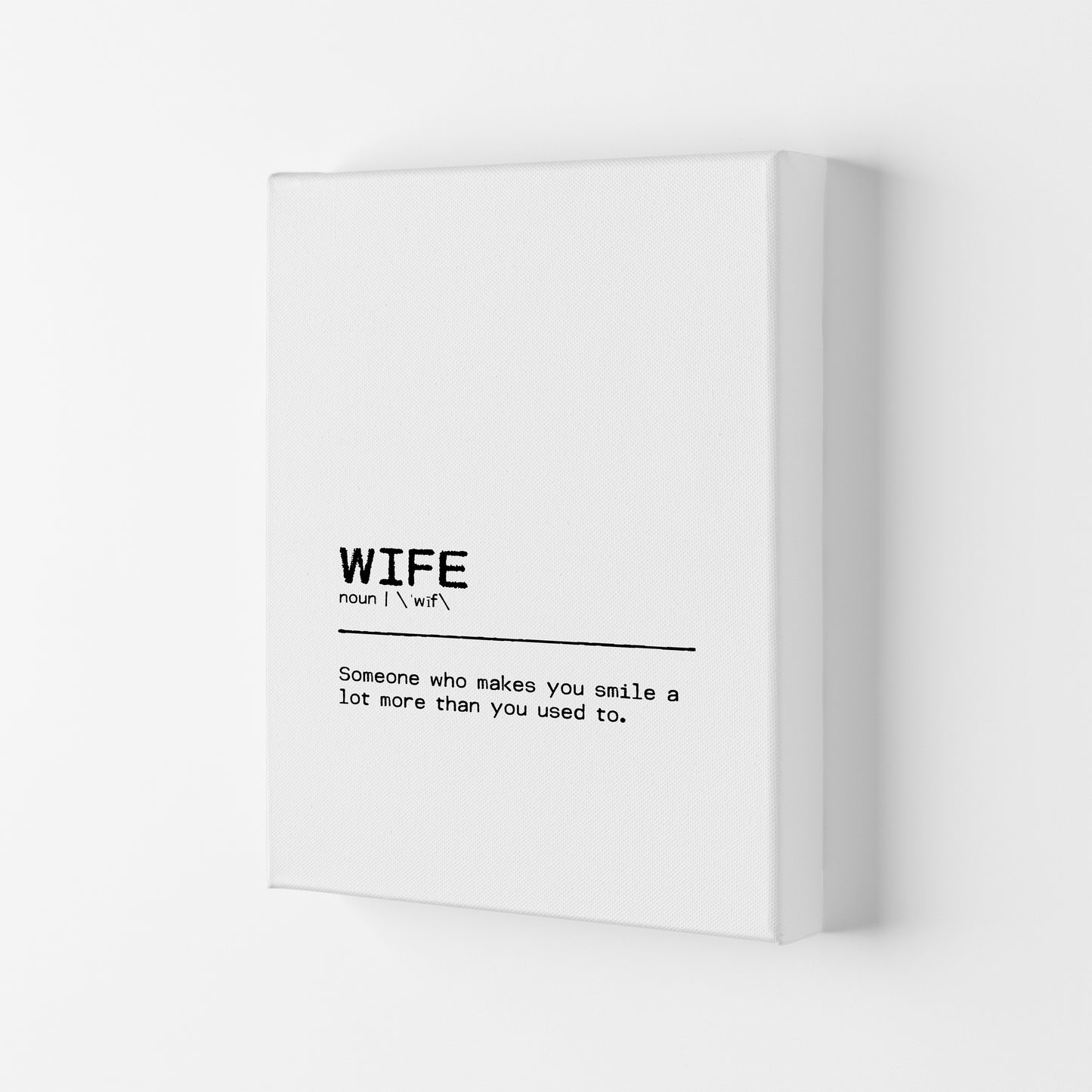 Wife Smile Definition Quote Print By Orara Studio Canvas