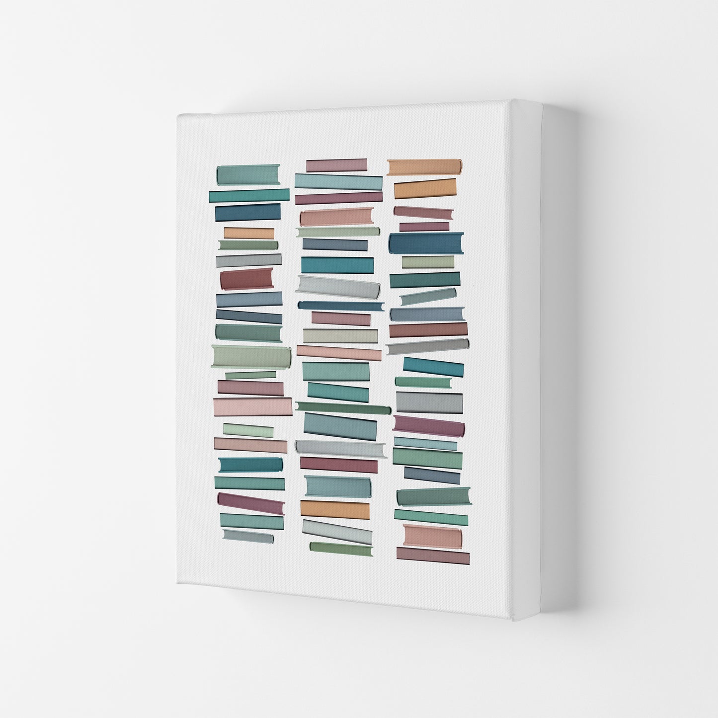 Books Pastel Abstract Art Print by Orara Studio Canvas