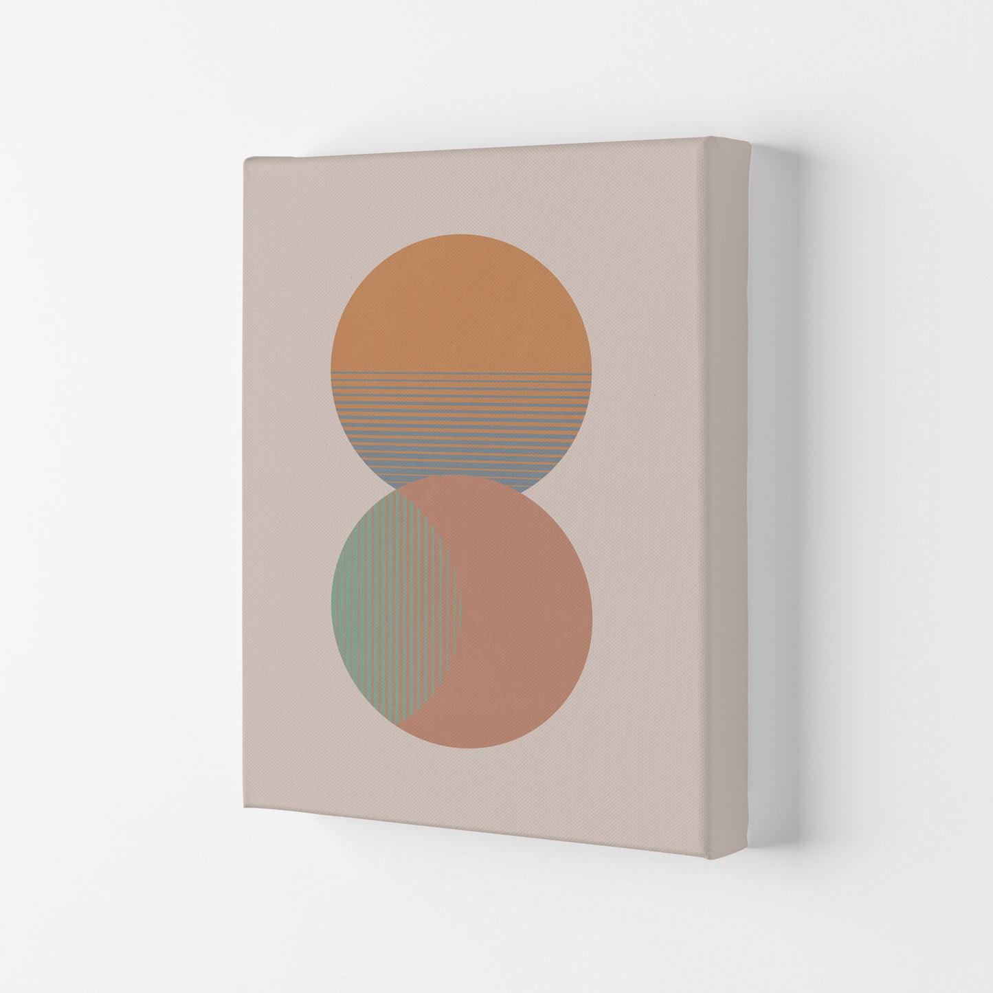 Circle Sun & Moon Colour Art Print by Orara Studio Canvas