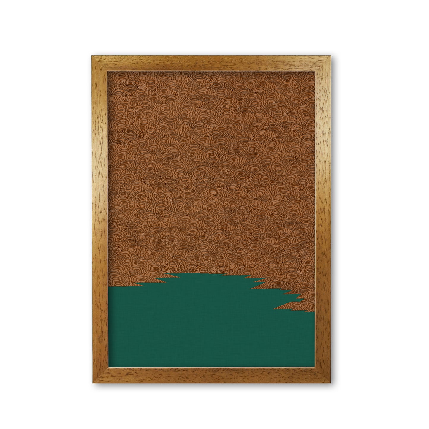 Copper & Green Landscape Print By Orara Studio Oak Grain