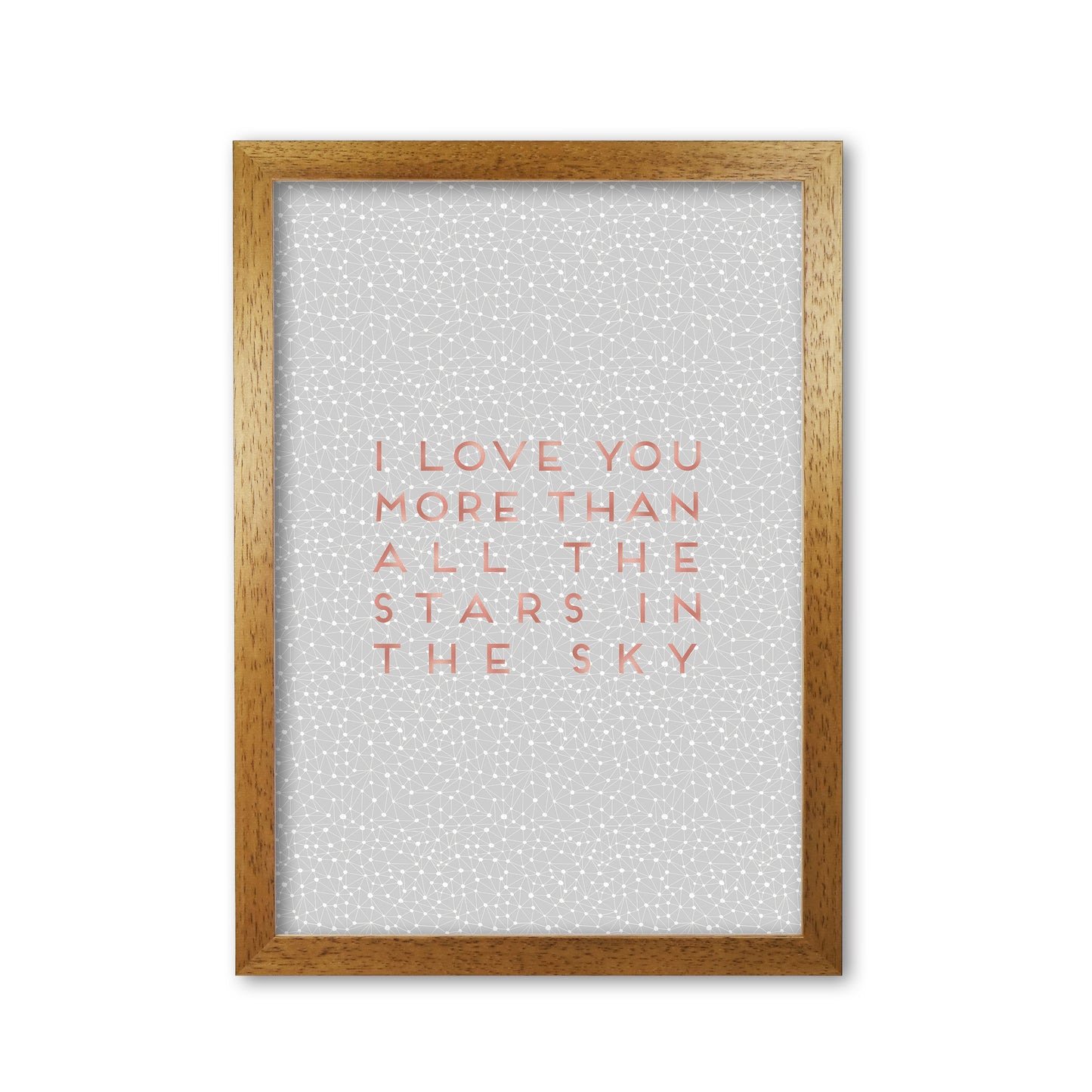 I Love You Quote Print By Orara Studio Oak Grain