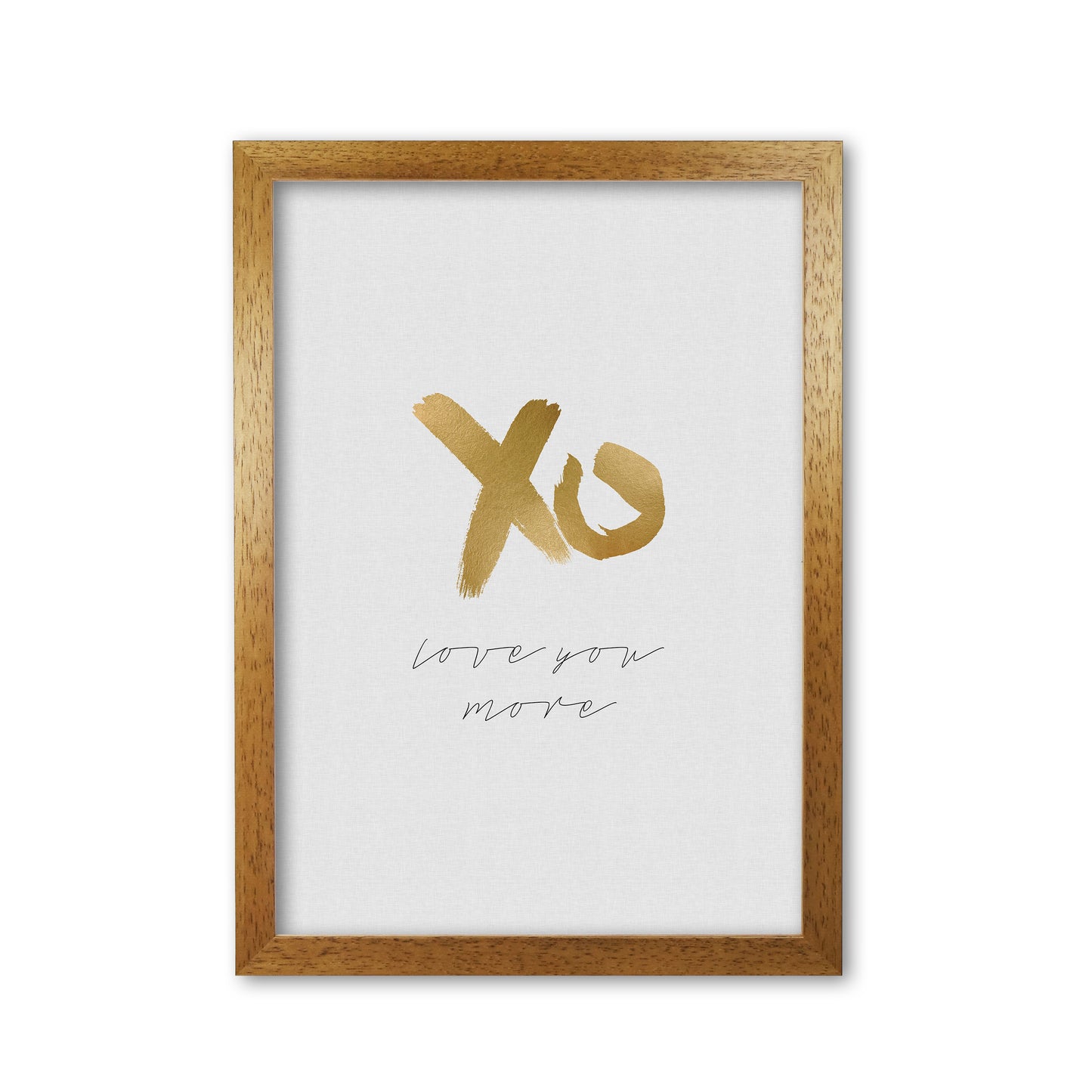 Love You More Print By Orara Studio Oak Grain