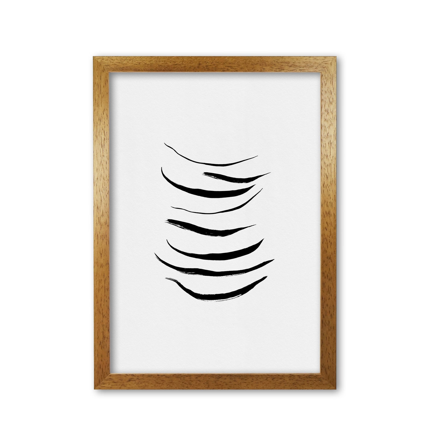 Minimalist Black Painting I Print By Orara Studio Oak Grain