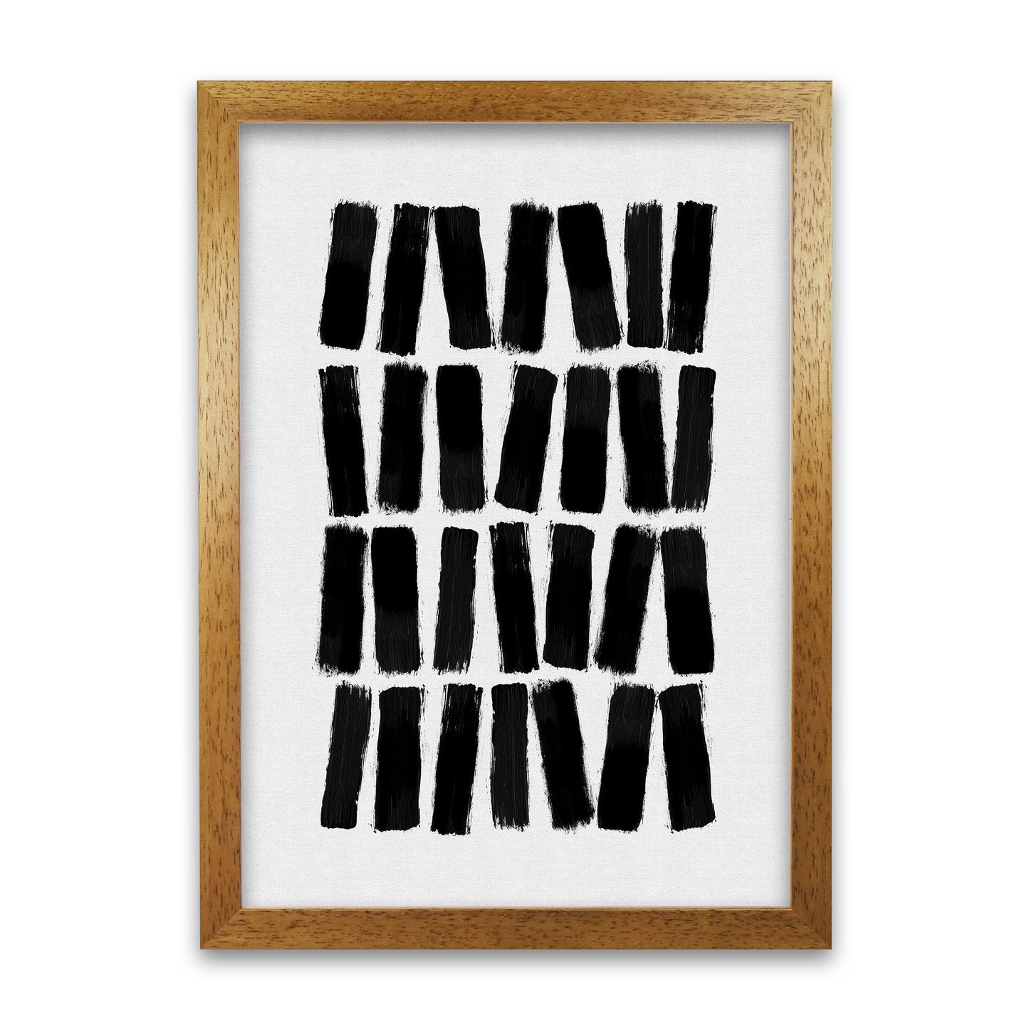 Black Brush Strokes Art Print by Orara Studio A1 Oak Frame