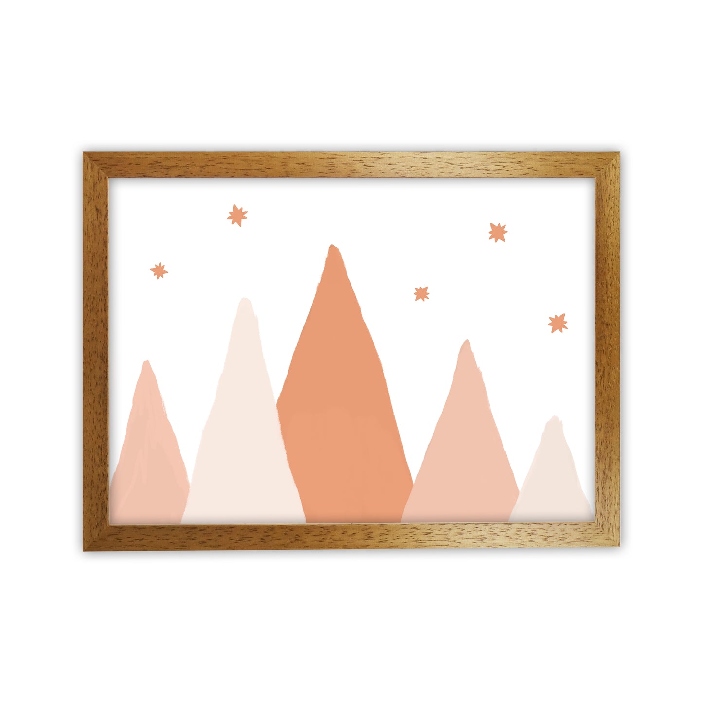 Blush Mountains Christmas Art Print by Orara Studio Oak Grain