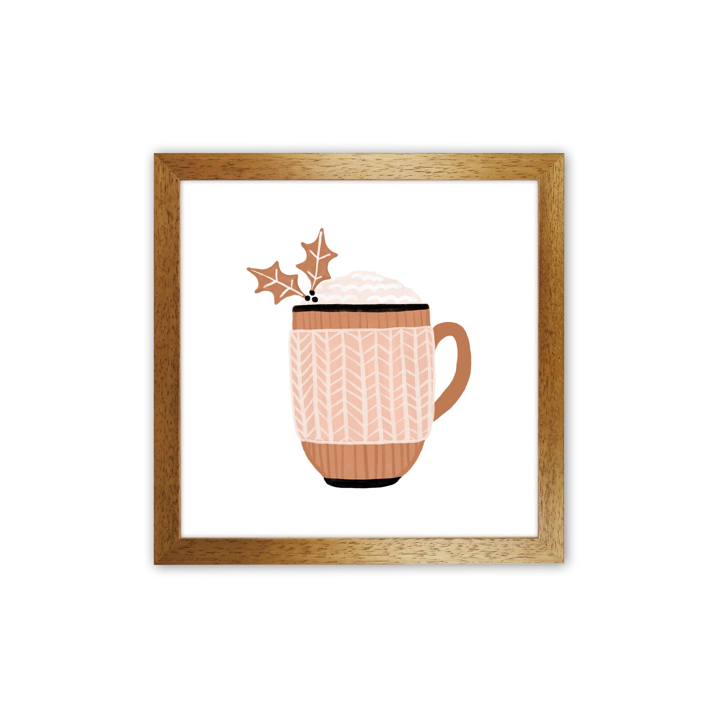 Christmas Drink Christmas Art Print by Orara Studio Oak Grain