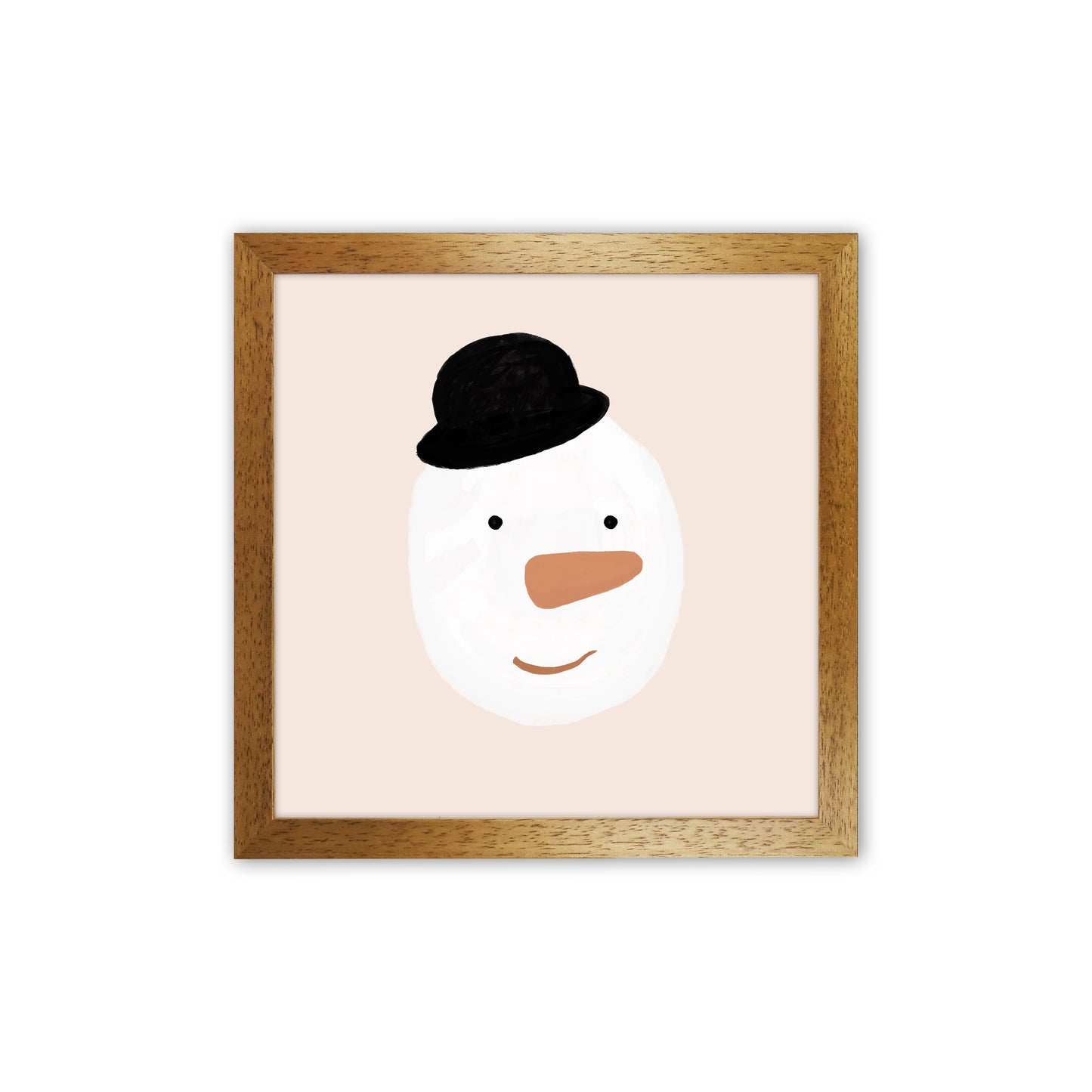 Snowman Christmas Art Print by Orara Studio Oak Grain