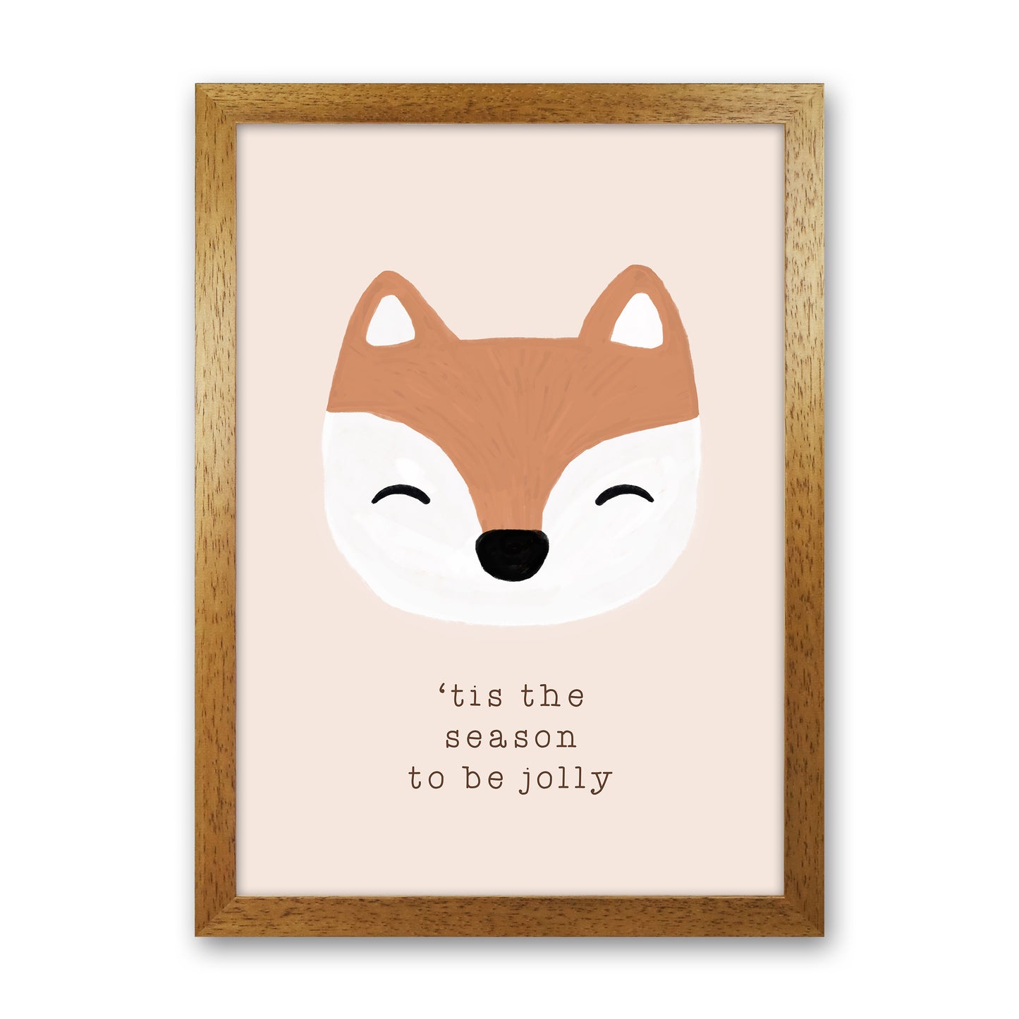 Tis The Season To Be Jolly Christmas Art Print by Orara Studio Oak Grain