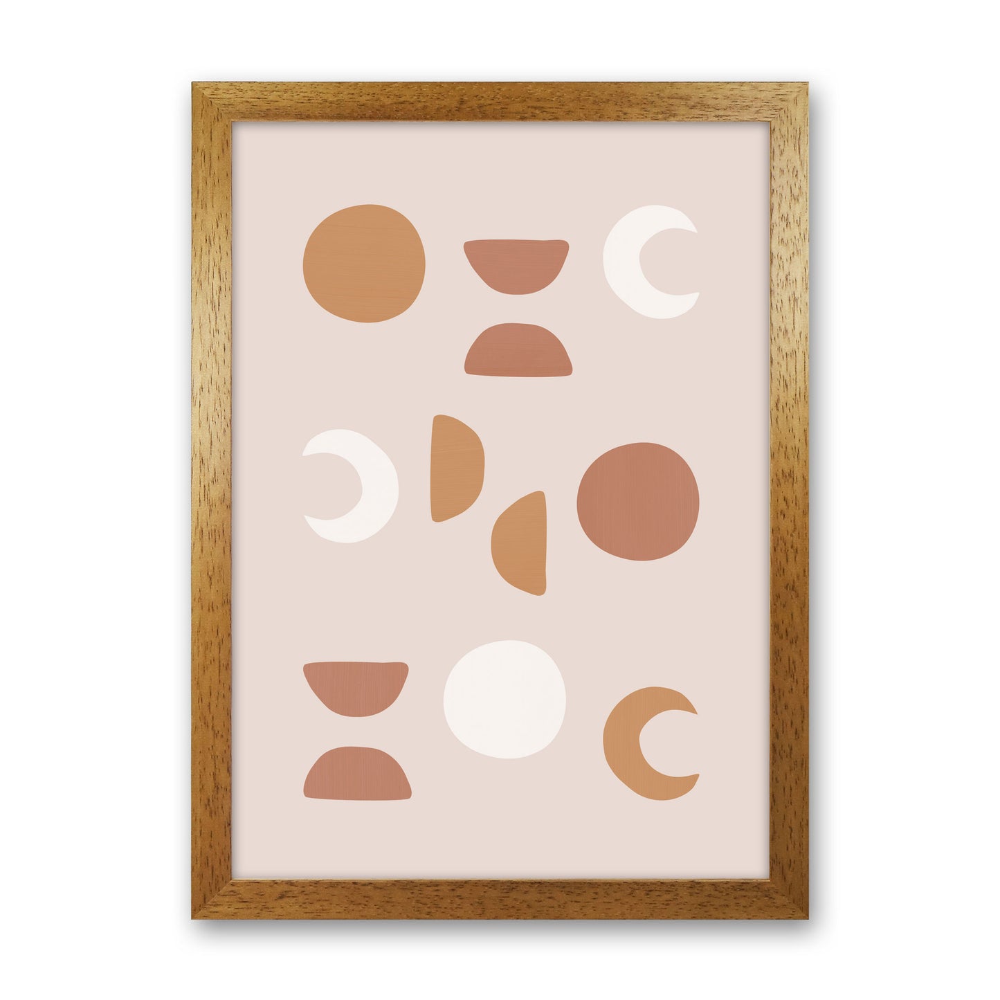 Blush Moon Phases Art Print by Orara Studio Oak Grain