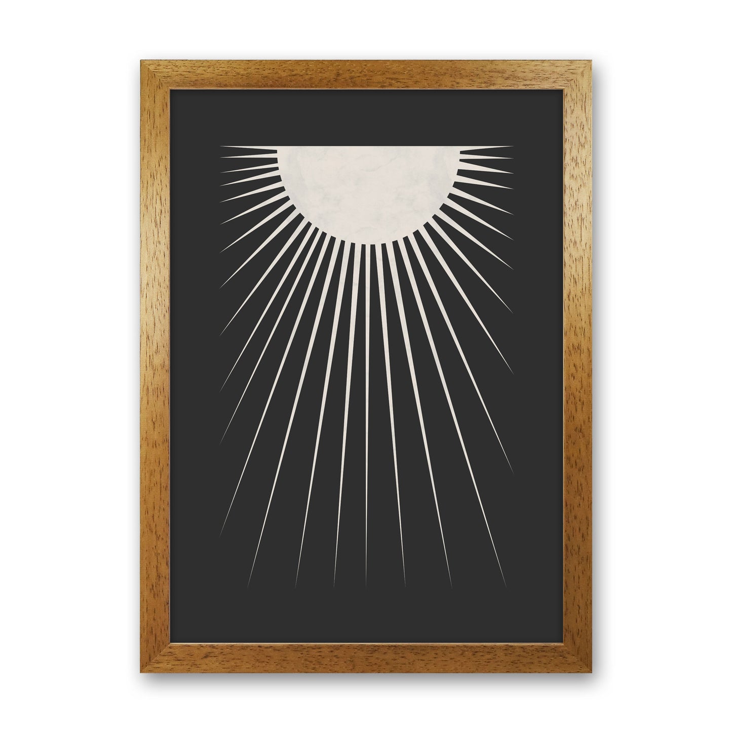Minimal Moon Art Print by Orara Studio Oak Grain