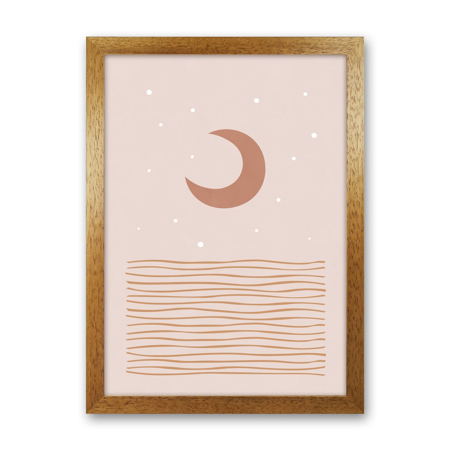 Blush Moon Art Print by Orara Studio Oak Grain