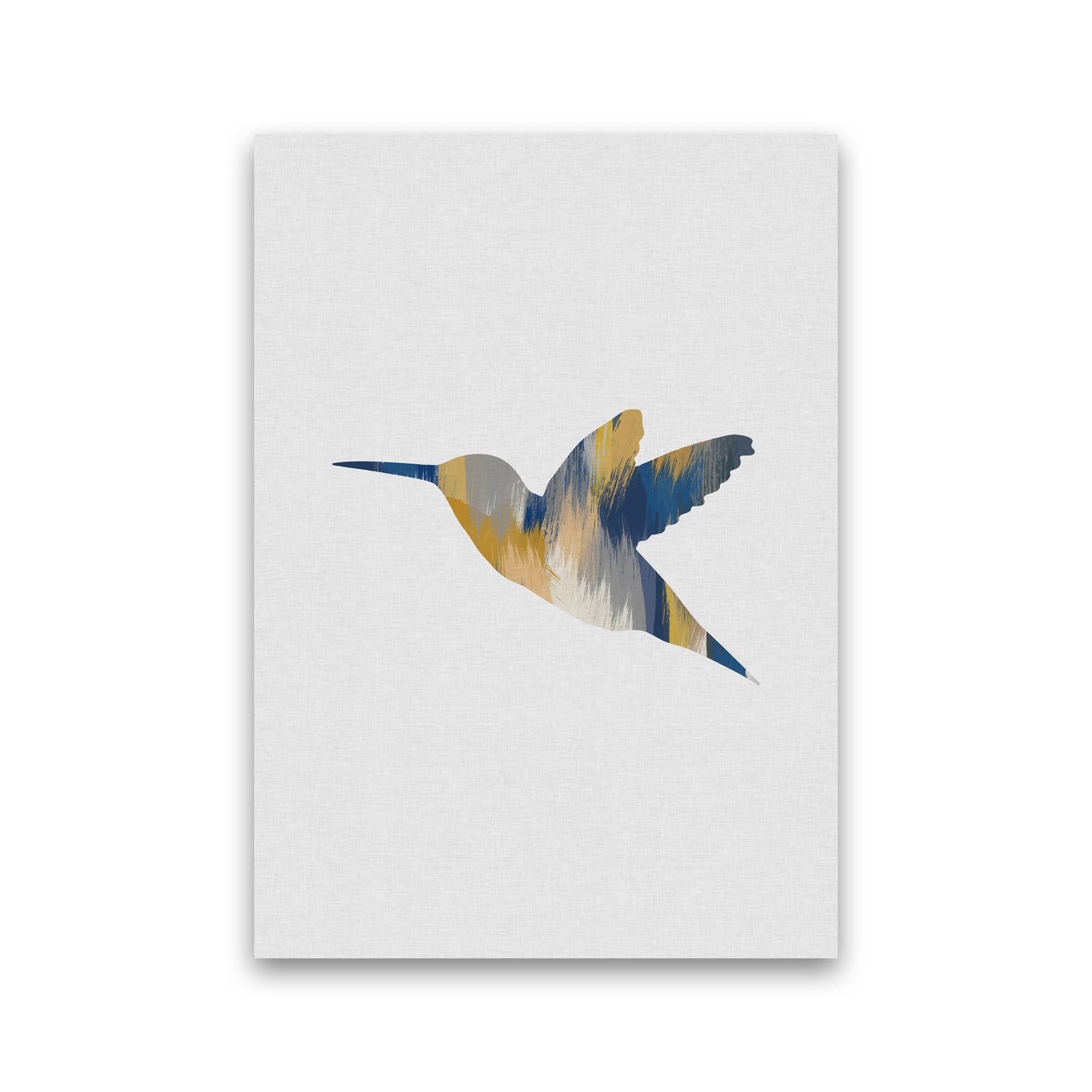 Hummingbird Blue & Yellow I Print By Orara Studio Animal Art Print Print Only
