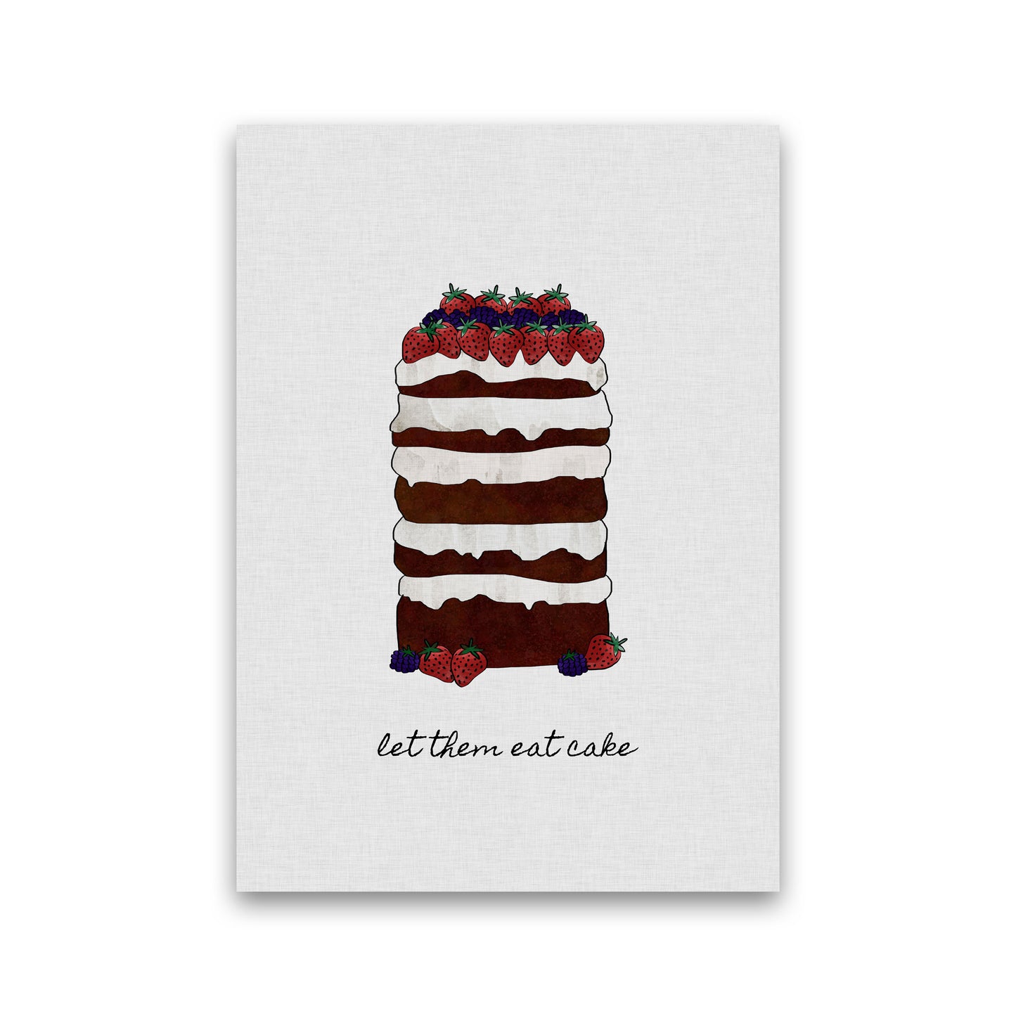 Let Them Eat Cake Print By Orara Studio, Framed Kitchen Wall Art Print Only