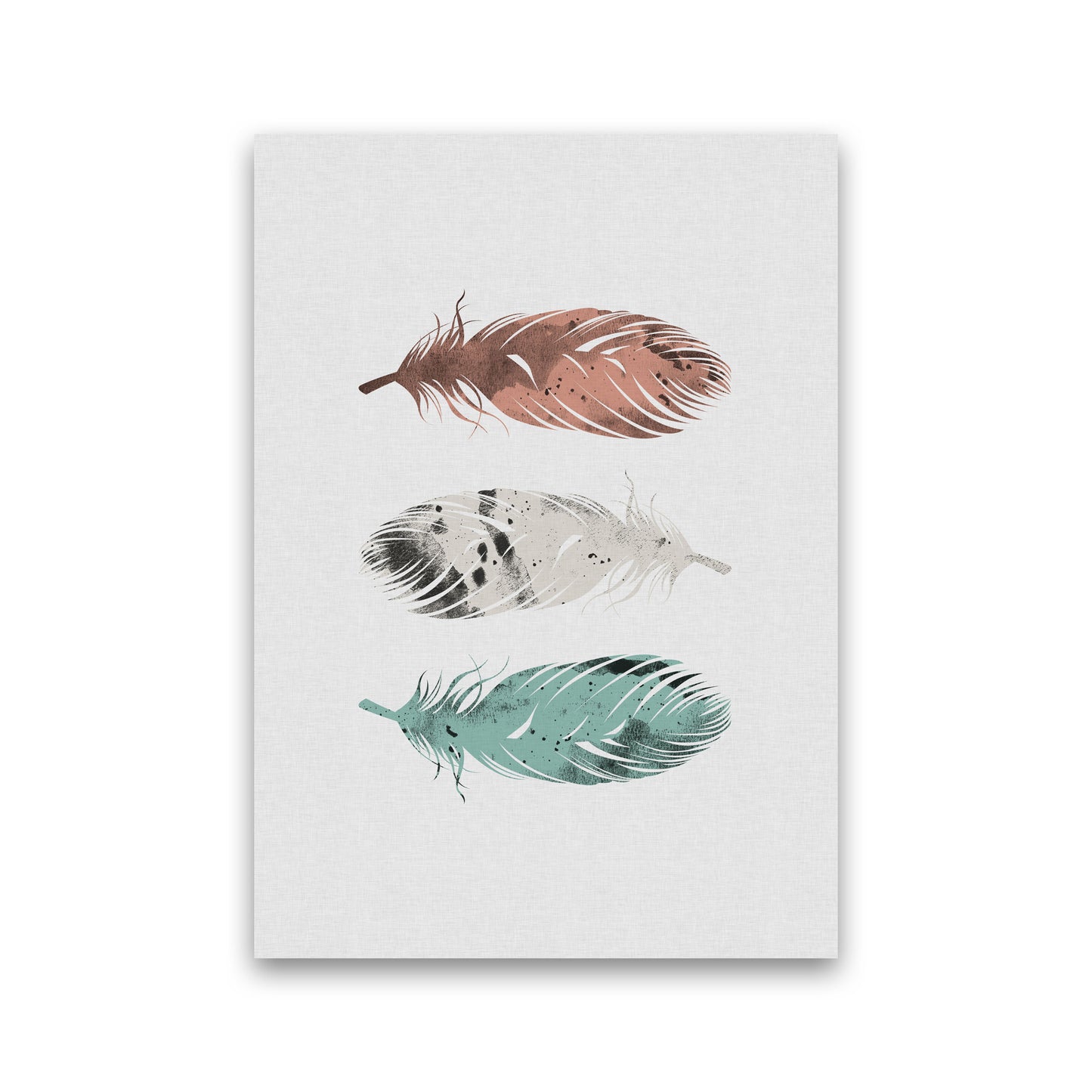 Pastel Feathers Print By Orara Studio, Framed Botanical & Nature Art Print Print Only
