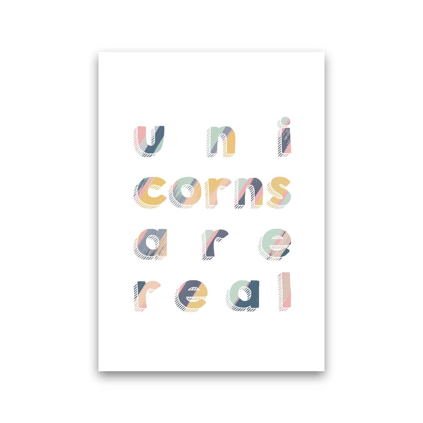 Unicorns Are Real Art Print By Orara Studio, Framed Childrens Wall Art Poster Print Only