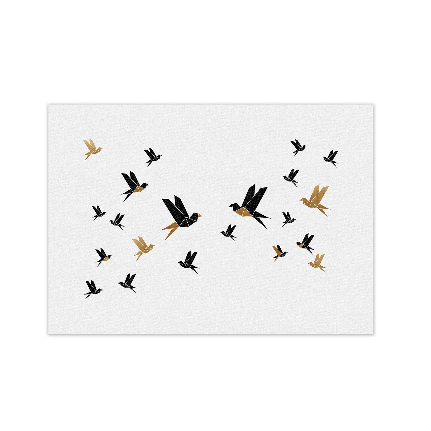 Origami Birds Collage III Art Print by Orara Studio A2 Black Frame