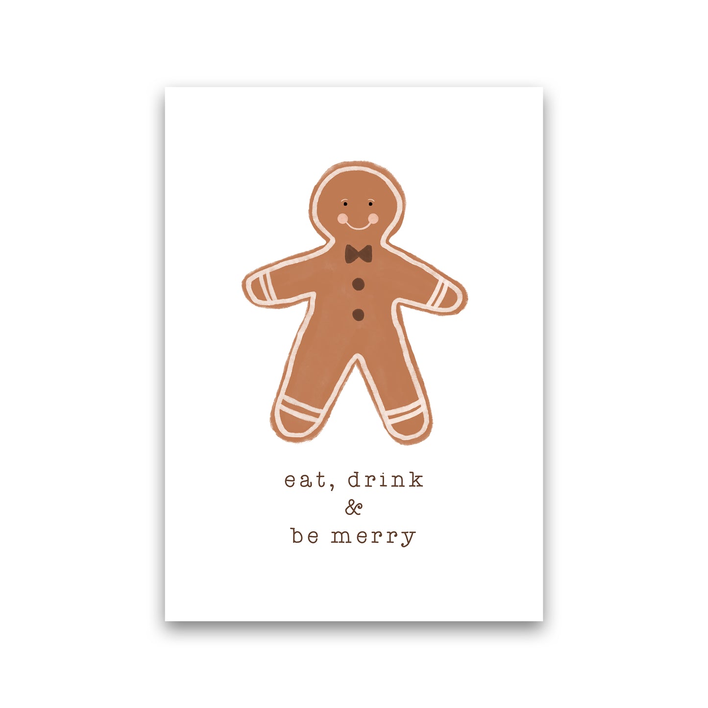 Eat Drink & Be Merry Christmas Art Print by Orara Studio Print Only