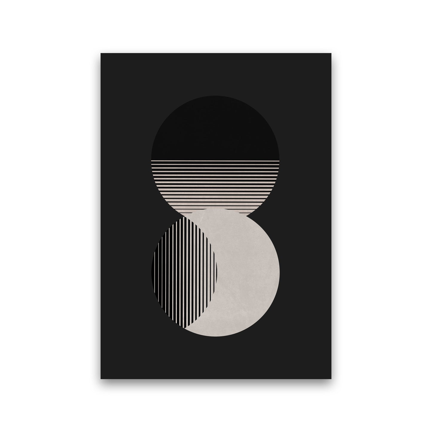 Circle Sun & Moon BW Art Print by Orara Studio Print Only
