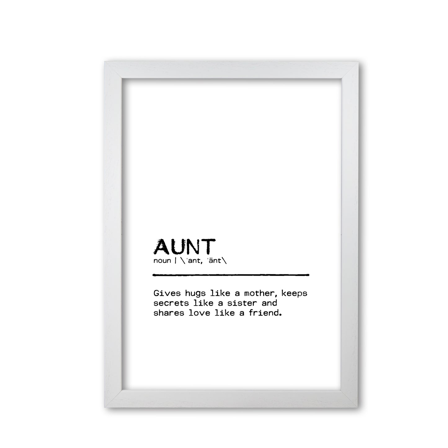 Aunt Friend Definition Quote Print By Orara Studio White Grain