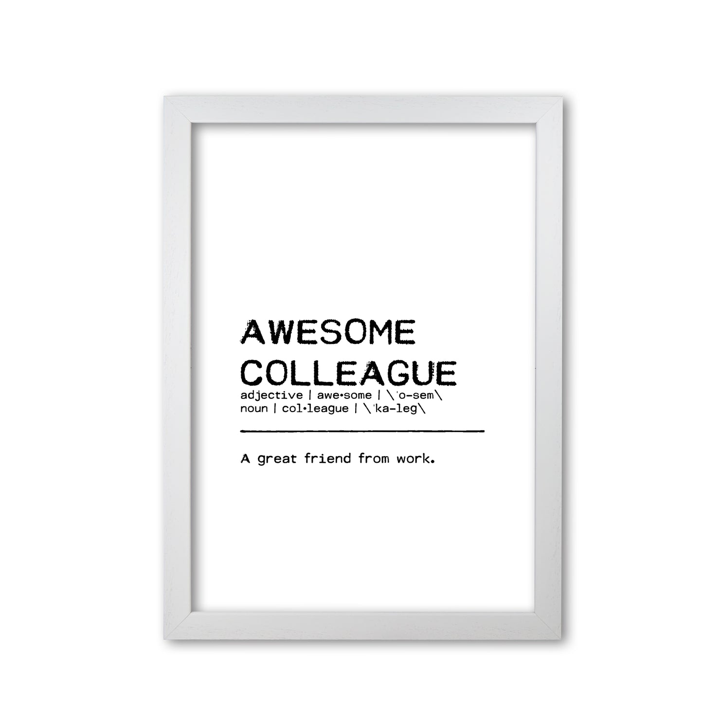 Awesome Colleague Friend Definition Quote Print By Orara Studio White Grain