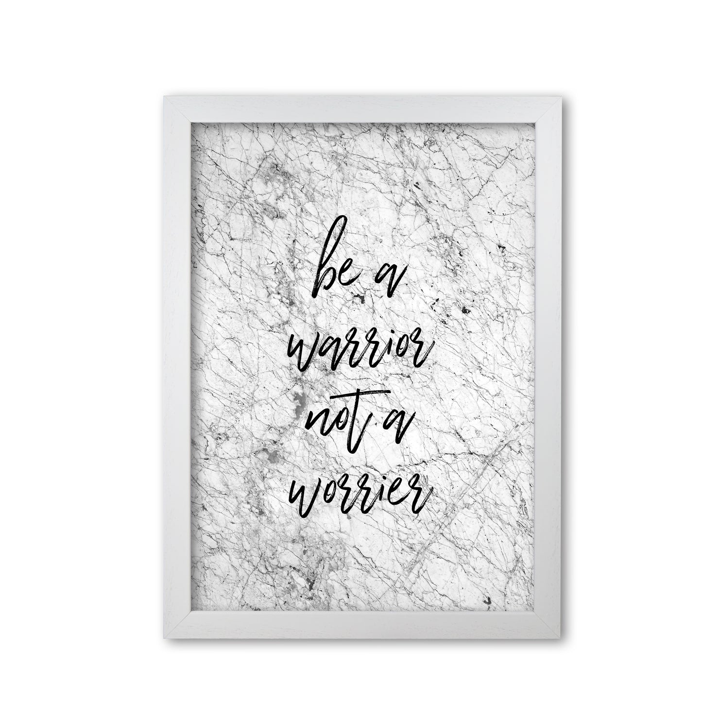 Be A Warrior Print By Orara Studio White Grain