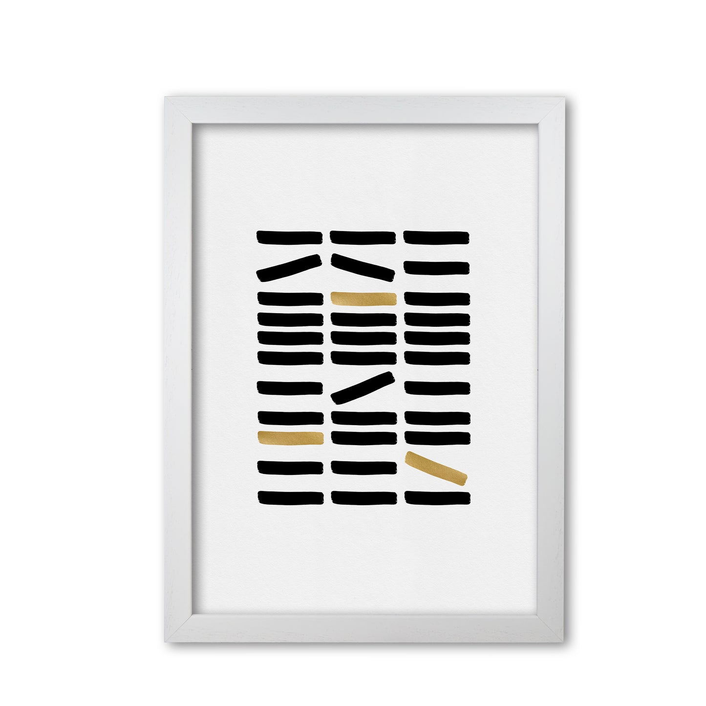 Black And Gold Abstract Print By Orara Studio White Grain