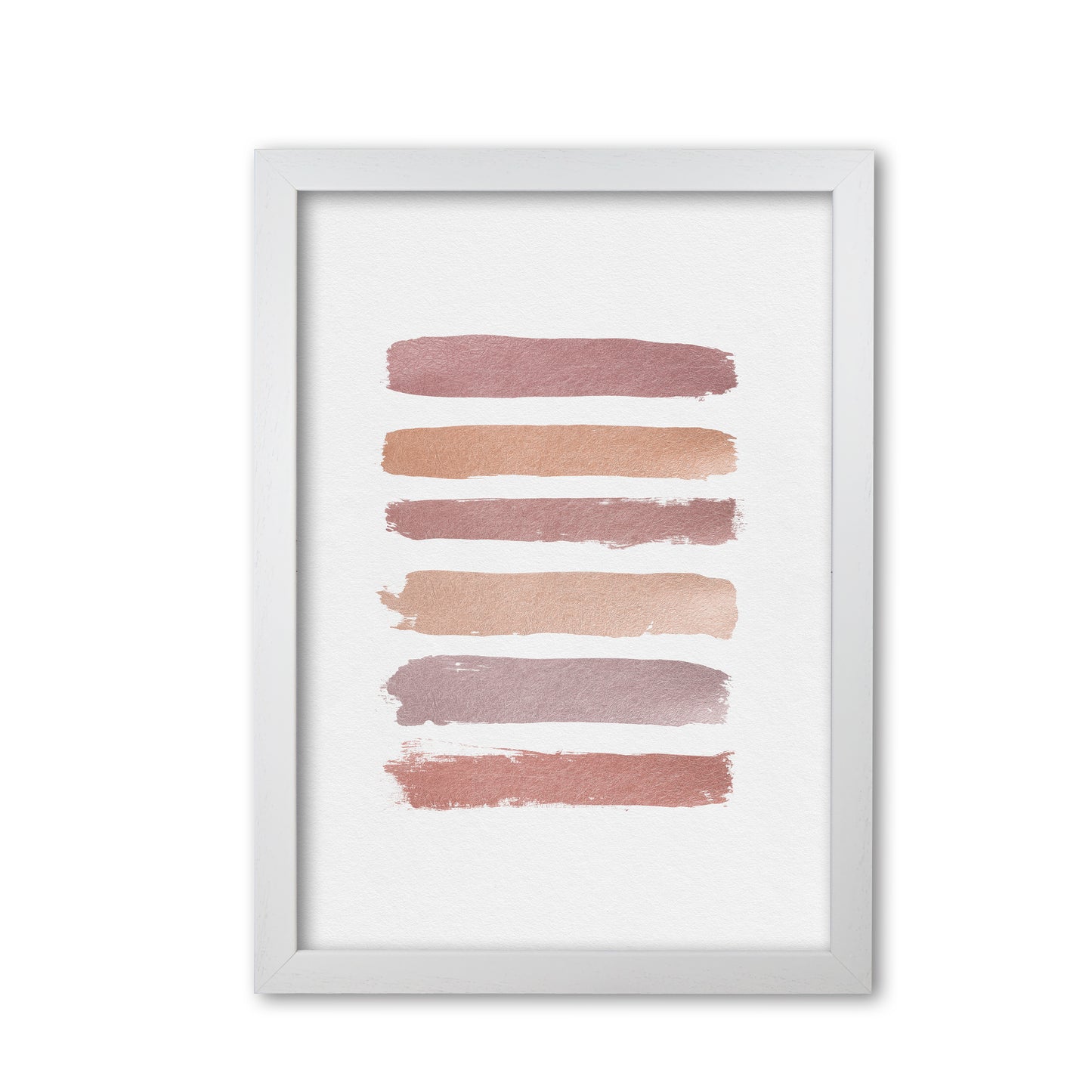Dusty Rose Stripes Print By Orara Studio White Grain