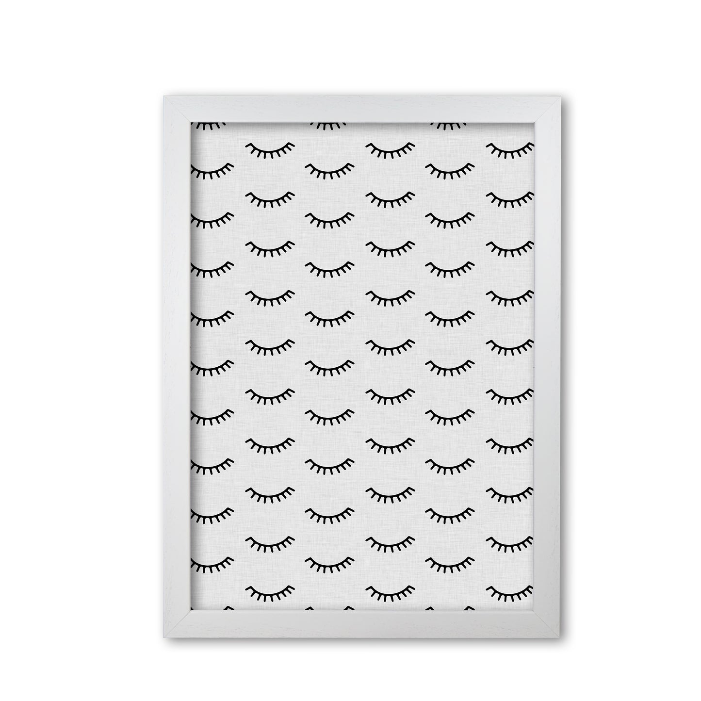 Eyes Closed Print By Orara Studio White Grain