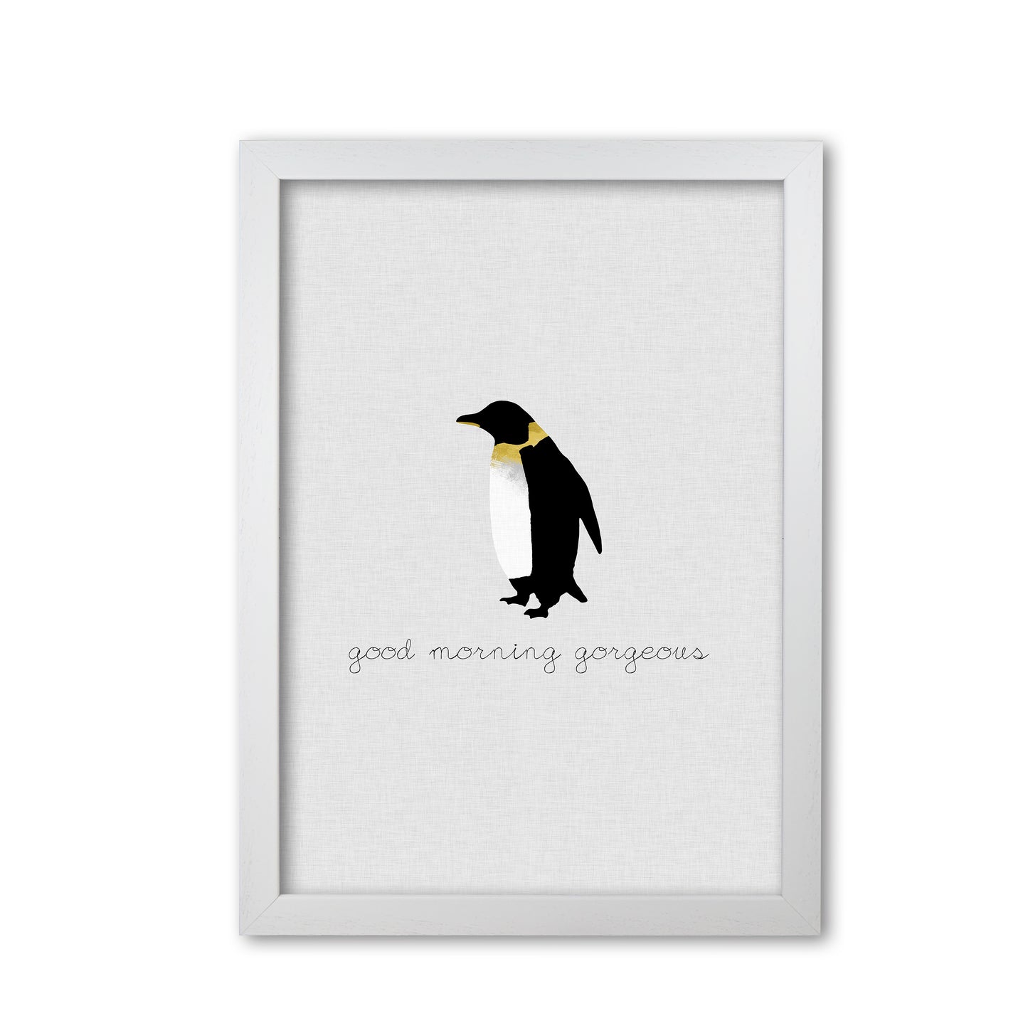 Good Morning Gorgeous Animal Quote Print By Orara Studio White Grain