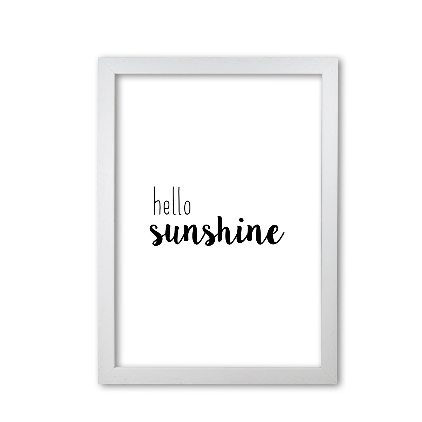 Hello Sunshine Quote Print By Orara Studio White Grain