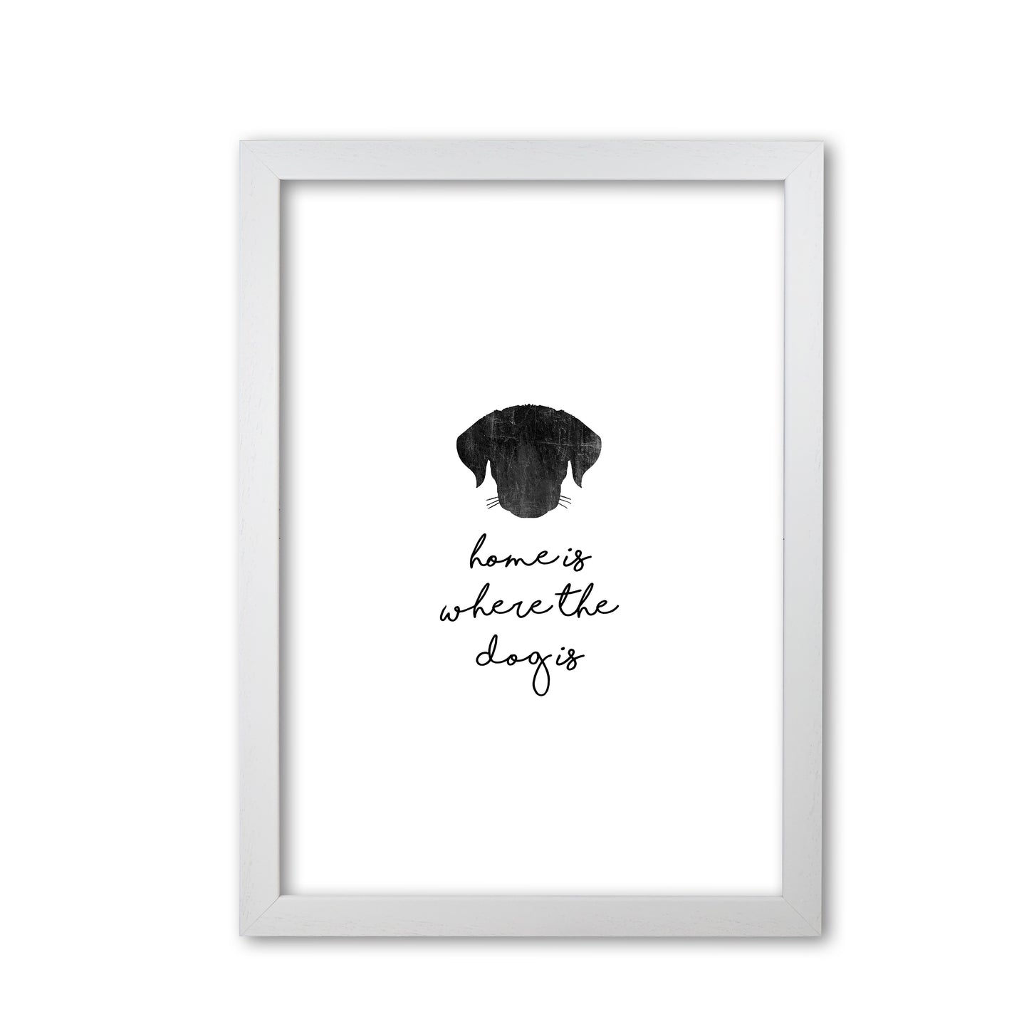 Home Is Where The Dog Is Print By Orara Studio Animal Art Print White Grain