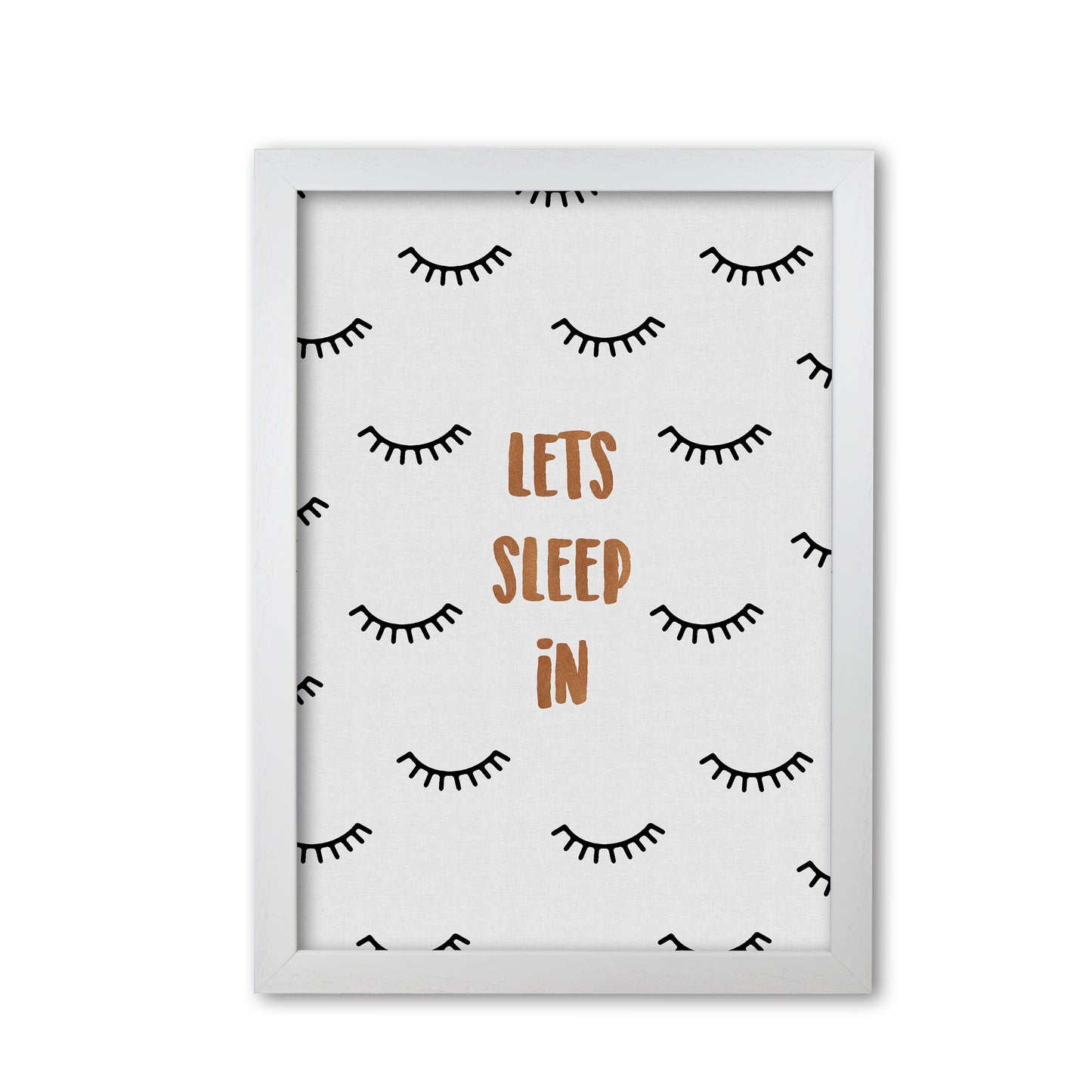 Let's Sleep In Bedroom Quote Print By Orara Studio White Grain