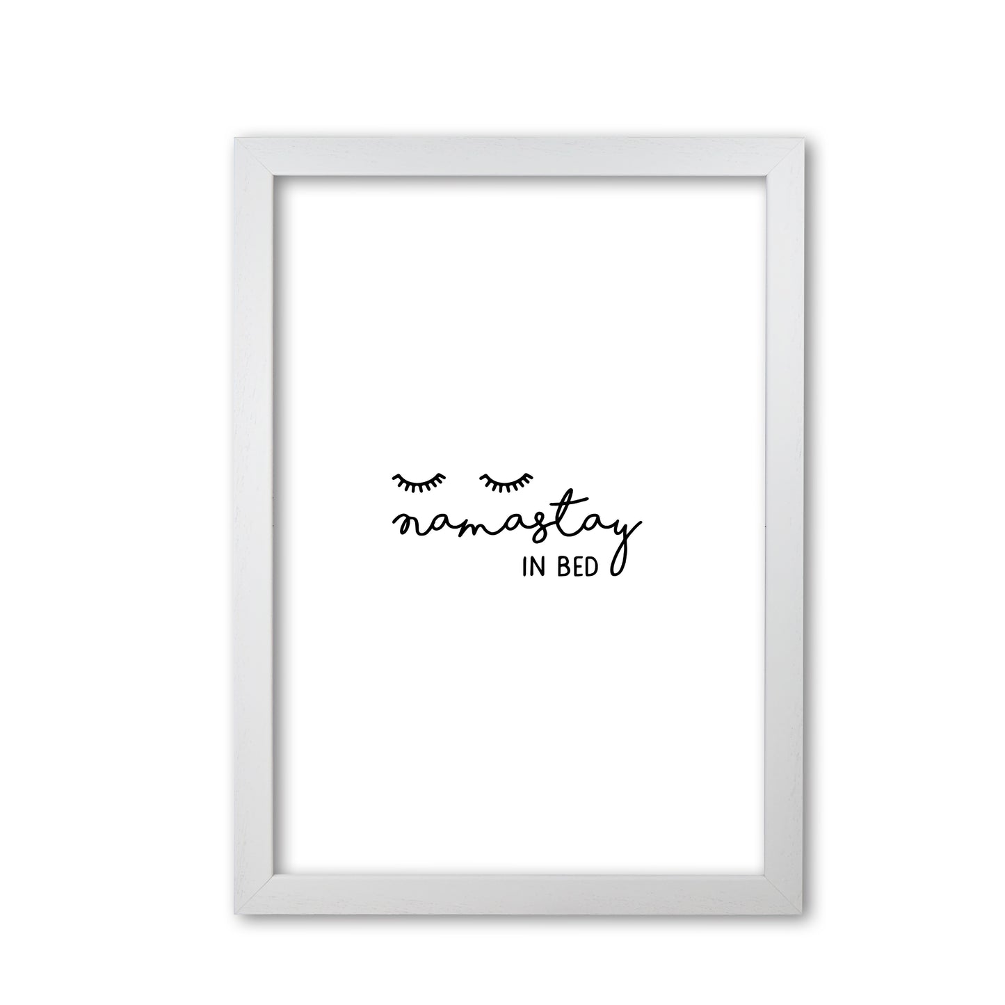 Namastay In Bed Bedroom Art Print By Orara Studio White Grain