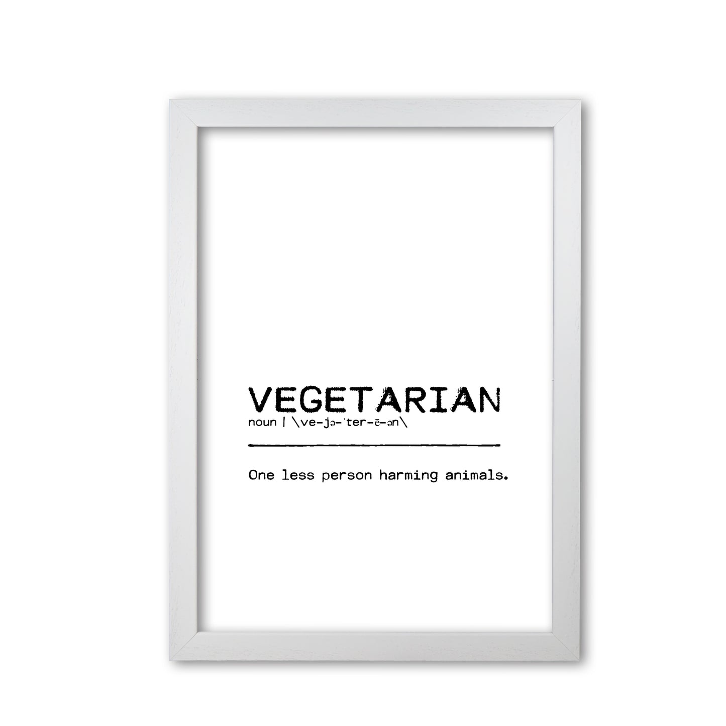 Vegetarian Person Definition Quote Print By Orara Studio White Grain