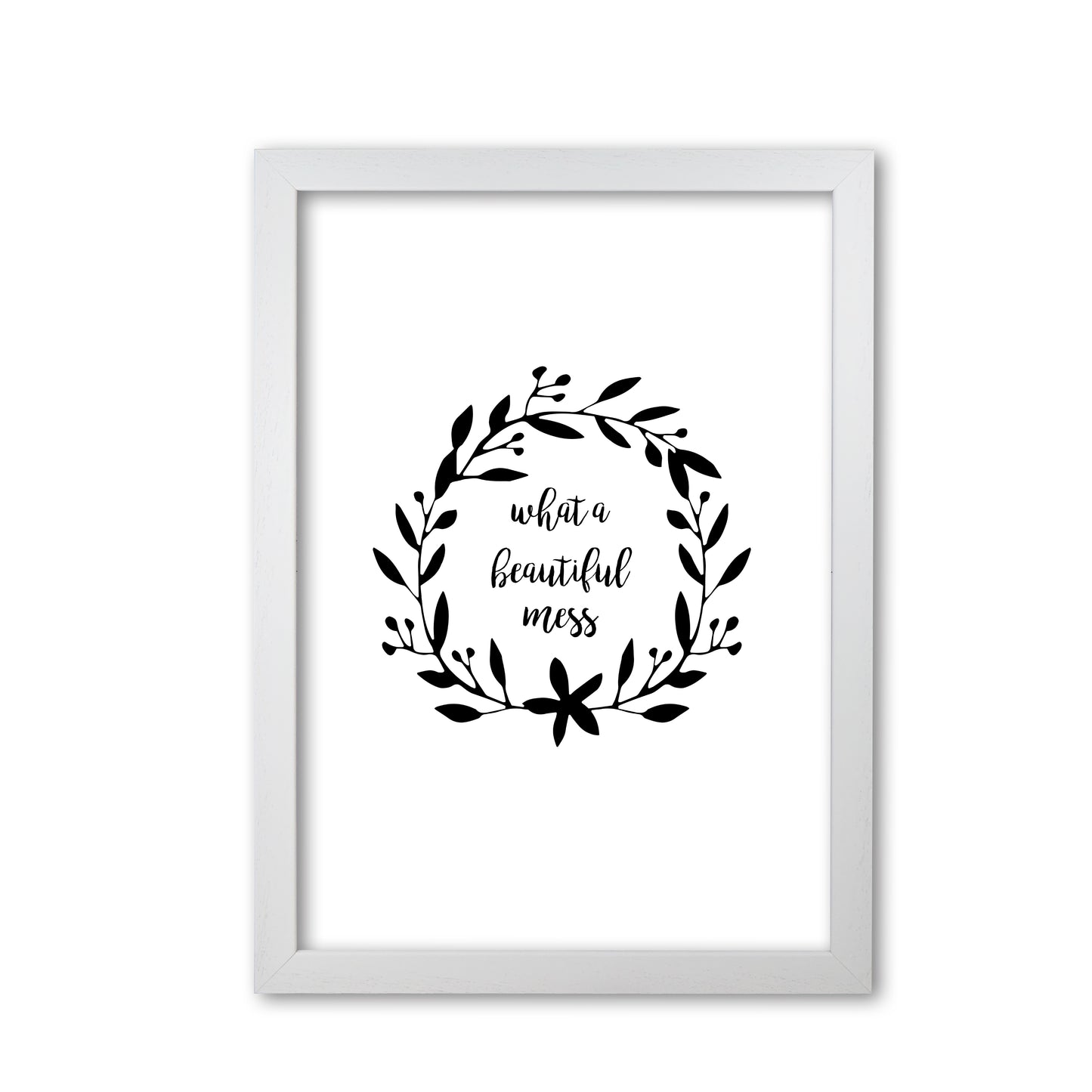 What A Beautiful Mess Illustration Print By Orara Studio White Grain