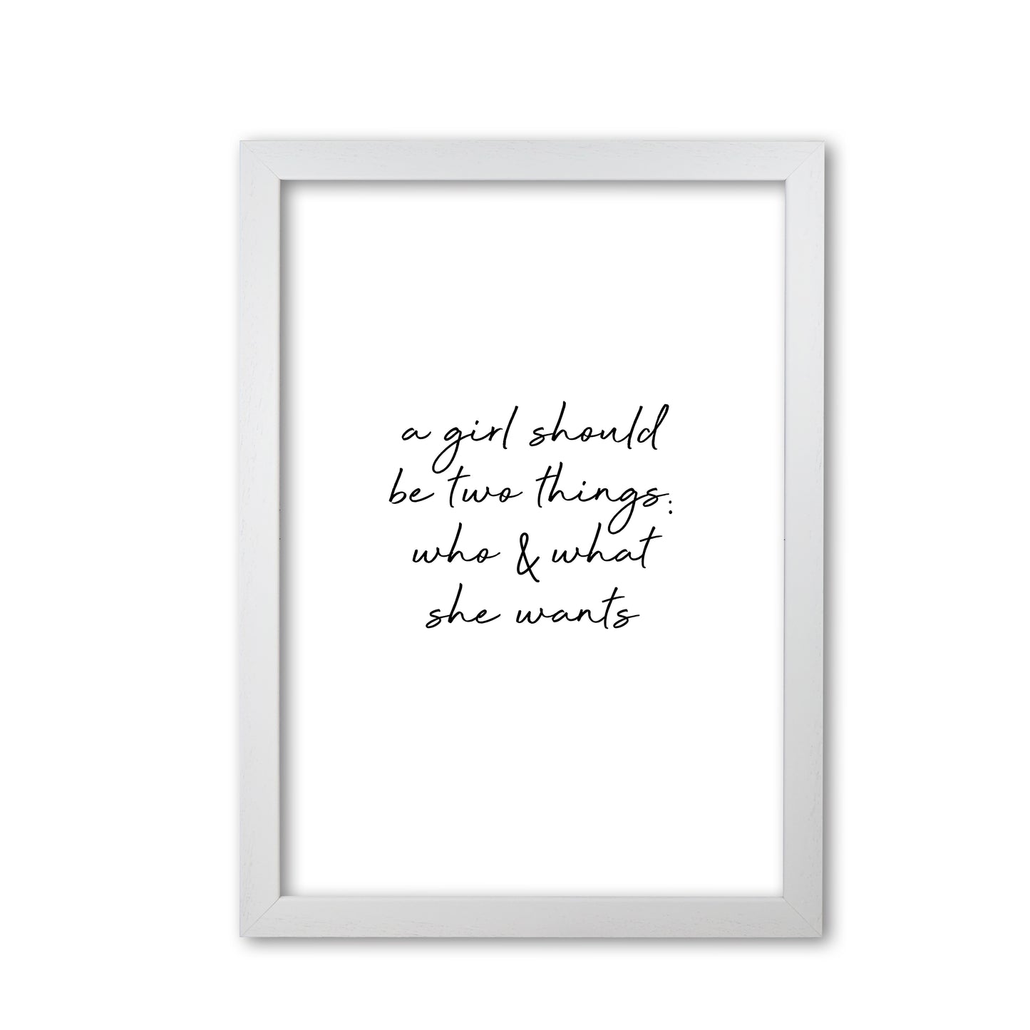 Who & What She Quote Print By Orara Studio White Grain