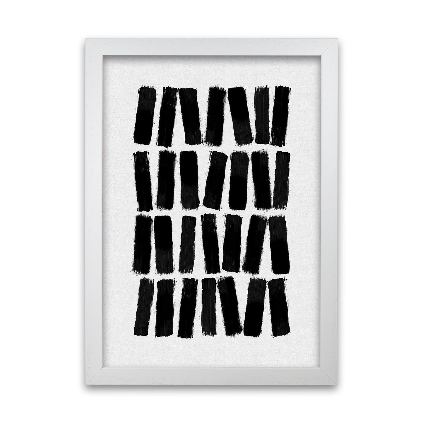Black Brush Strokes Art Print by Orara Studio A1 White Frame